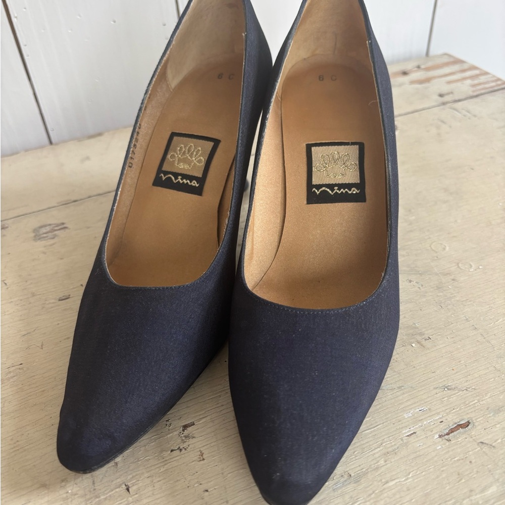 Nina Classic Blue Heels